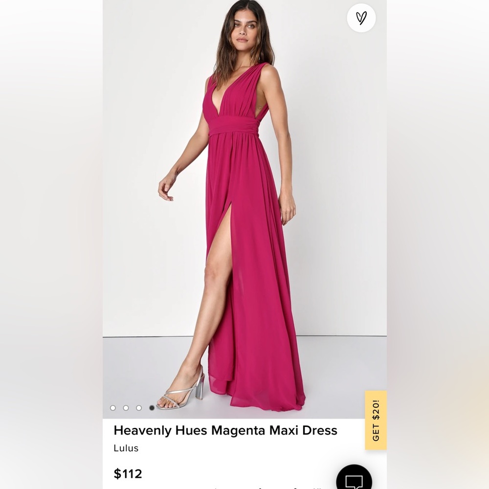 NEW - Lulu’s - Heavenly Hues Magenta Maxi Dress